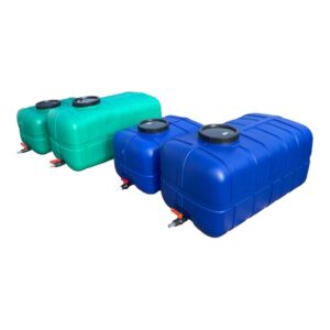 F & R Wassertank 300 Liter, Wasserbehälter mit Deckel & Zapfhahn, Wasserspeichertank aus Kunststoff, Großbehälter für Haushalt, Gewerbe & Industrie, Container für Wasser, Frischwassertank, Grün