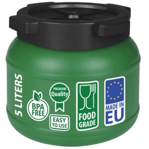 F&R Kleines Fass 5 Liter aus HDPE zur Aufbewahrung I Futtertonne Pferd I Wassertank Weithalsfass mit Deckel I Wasserfass I Sauerkrautfass I Gurkenfass Gärfass I Maischefass