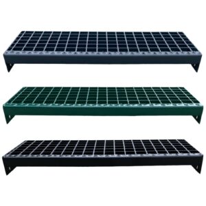 F & R Metallstufe 800x270 mm RAL 7016 Anthrazit – Gitterrost Treppenstufe Aus Pulverbeschichtetem Stahl – Rutschfest Witterungsbeständig Ideal Für Außentreppen - Image 4