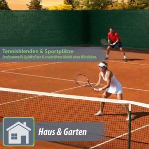F & R Sichtschutz Garten Zaunblende I Sichtschutz Zaun I Schattiernetz Grün PE 1m x 20m 150g/m² I Sichtschutzmatte Für Zaun Gartenzaun Gartensichtschutz UV-Stabil Wetterfest - Image 4