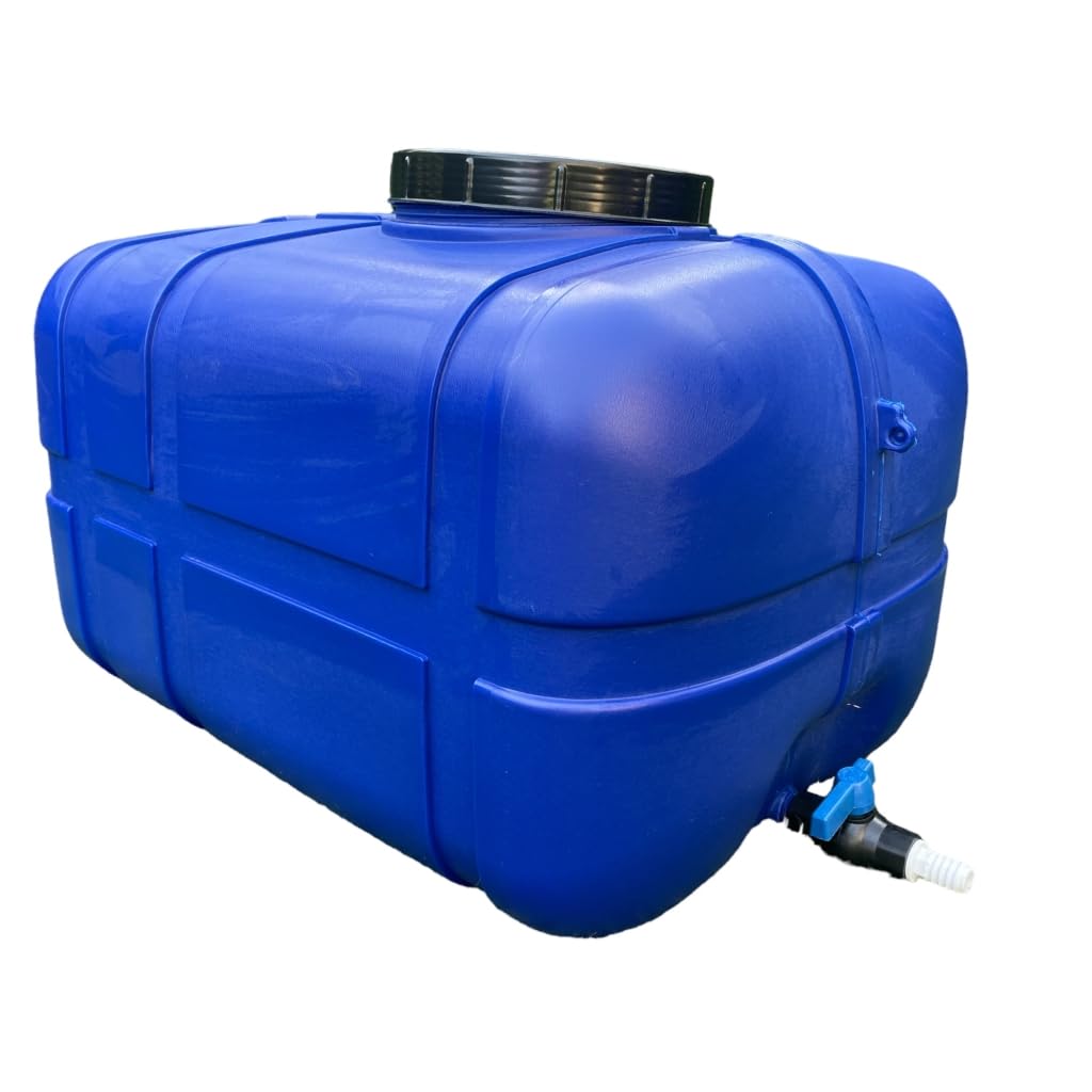 F & R Wassertank 160 Liter, Wasserbehälter mit Deckel & Zapfhahn, Wasserspeichertank aus Kunststoff, Großbehälter für Haushalt, Gewerbe & Industrie, Container für Wasser, Frischwassertank, Grün - Image 2