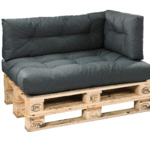 Traumnacht Outdoor Palettenauflage 3er Set (Sitz + Rücken + Seitenteil) – Anthrazit