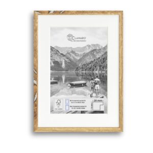 CLAMARO 'COLLAGE 20' Bilderrahmen Sets inkl. Passepartout | 20 mm breiter Slim Design MDF-Holz Rahmen mit Acrylglas