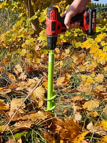 WERHE Erdbohrer 80 mm Ø, 600 mm lang für Bohrmaschine und Akkuschrauber – Gartenbohrer zum mühelosen Pflanzen von Blumen, Sträuchern und Graben von Zaunpfahl-Löchern - Image 9