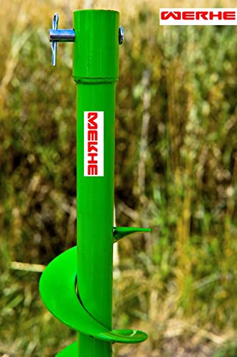 WERHE Erdbohrer für Bohrer mit Adapter 25 mm auf 20 mm ⌀100 mm, Länge 80 cm - Brunnenbohrer, Baumpflanzbohrer, Erdbohrer, Pfahlbohrer, Dükerbohrer - Image 10