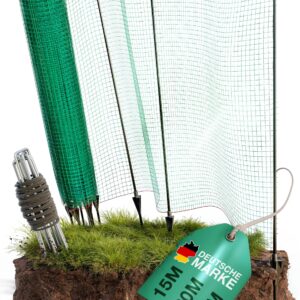 Smabix® Mobiler Zaun zum Einstecken, 20m x 90cm, Komplett-Set, sofort einsatzbereit, ideal für Hunde, Hühner und andere Kleintiere, Hundezaun, Weidezaun, Zaun Garten & Hühnerzaun, Gartennetz
