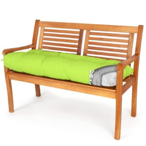 Spatium Bankauflage abnehmbar Bezug wasserdicht gesteppt Bankkissen Bankpolster Polsterauflage Auflage für Gartenbank 30 Größen zur Auswahl 7 Farben(190 x 60 x 10cm Apfelgrün)