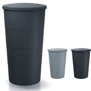 Regenwassertonne Regentonne Regenbehälter Regentank Regenfass Amphore (200L Anthrazit)
