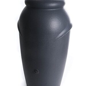 Regenwassertonne Regentonne Regenbehälter Regentank Amphore 210L Anthrazit mit Wasserhahn