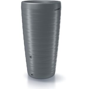 Regenwassertonne Regentonne Regenbehälter Regentank Regenfass Amphore 240L Welle-Disign 3D mit Wasserhahn (Grau)