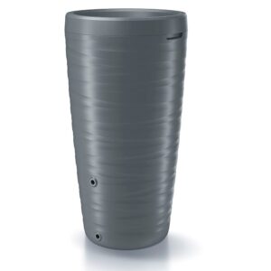 Regentonne 240L Maze Kunststoff Regentonne in graphitgrau Farbe 59,3 (L) x 59,3 (B) x 111 (H) cm