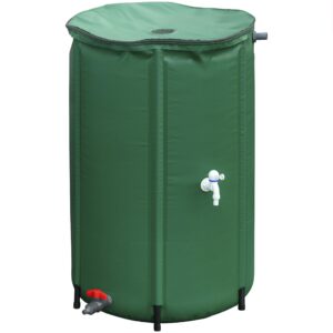 Meister Regentonne faltbar - 250 Liter - 88 x Ø 60 cm - Kunststoff - grün / Regenfass / Regentonnenbehältnis / Wasserspeicher / 9968100