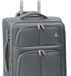 Aerolite Erweiterbar 55x40x20cm auf 55x40x23cm Lufthansa Eurowings Bordgepäck Handgepäck Koffer 55x40x20 55x40x20 mit 2 Rollen - Auch für Condor, SunExpress, TUI und Vieles Mehr (Grün)