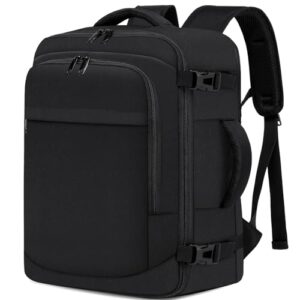 ENZOSUM Ryanair Handgepäck 40x30x20, Handgepäck Rucksack 40x30x20 für Eurowings 24L Klein Reiserucksack Handgepäck Tasche Laptop Rucksack für Herren Damen,Schwarz