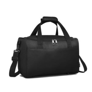 KONO Ryanair Handgepäck 40x20x25 Handgepäck Tasche Reisetasche Flugzeug Weekender Klein Gepäck für Damen und Herren mit Schultergurt (Schwarz)