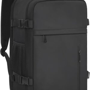 KIRFEIHT Handgepäck 40x30x20 für Ryanair - 24L Kabinentasche Rucksack Untersitz Reise Handgepäck Rucksack mit Laptopfach für Arbeit, Freizeit - Schwarz
