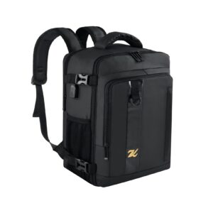 Zuquik Rucksack für Ryanair Handgepäck 40x30x20 Reiserucksack Travel Backpack Flugzeug Laptop mit Anti-Diebstahl Tasche für Herren Damen（Schwarz）