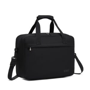 KONO Ryanair Handgepäck 40x30x20, Handgepäck Tasche 40x30x20 Flugzeug, 24L Kabinentasche Wizz Air, Weekender Reisetasche Damen Herren, Leichte Travel Bag, Schwarz, M (40cmx 30cm x20cm)