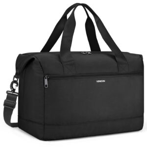 VSNOON für Neu Ryanair Handgepäck Tasche 40x30x20 Untersitz Faltbare Reisetasche Klein Damen, 25L Wasserdicht Wochenende Fitnesstasche, Gepäck Mitnehmen Mit Schultergurt für Wizz Air, Schwarz