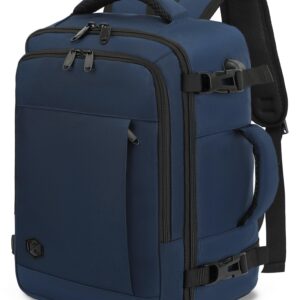 VANKEV für Ryanair EasyJet Eurowings Wizz Air Handgepäck 40x30x20 Handgepäck Tasche 24L Reiserucksack Klein 15.6 Zoll Laptop Rucksack TIEFBLAU
