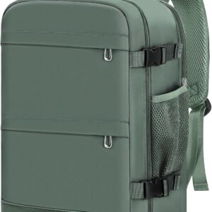 KIRFEIHT Handgepäck 40x30x20 für Ryanair - 24L Kabinentasche Rucksack Untersitz Reise Handgepäckrucksack für Wochenendausflüge - Grün