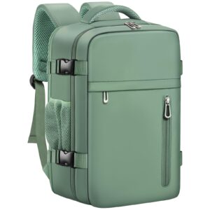 OTAHGK Handgepäck 40×30×20 für Ryanair Untersitz Reiserucksack 24L Wasserdicht Kabinentaschen Flugzeug Kofferrucksack Laptop Rucksack Lässiger Tagesrucksack Schule Büro Tasche-Grün