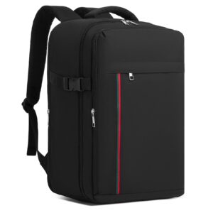 KONO Rucksack Ryanair Handgepäck 40x20x25 Handgepäck Flugzeug Reise 20L,15,6-Zoll Laptop Rucksack,Eurowings für Herren Damen,Schwarz