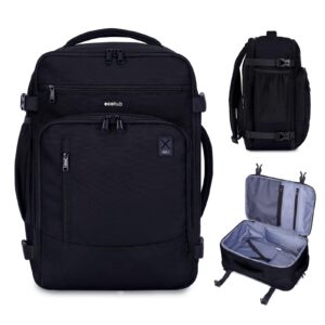 ECOHUB Rucksack 40x20x25 für Ryanair Flugzeug Reiserucksack Handgepäck Gepäck Laptop Daypacks PET-Recycelte Backpack Wasserdichter Unter Sitzplatz 20L Damen Klein,Patentiert(Schwarz)