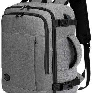 VANKEV für Ryanair Handgepäck 40x20x25 Laptop Rucksack Reiserucksack Klein Handgepäck Tasche Rucksack 14 Zoll Laptop Backpack für Herren Damen Hellgrau
