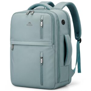 MATEIN Ryanair Handgepäck 40x30x20 mit Nassfach, 24L Rucksack Handgepäck Flugzeug Leicht, Ryanair Rucksack 40x30x20 Klein Reiserucksack Damen mit Laptopfach Travel Backpack für Weekender, Pfauengrün