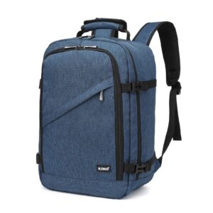 KONO Kabinentasche 40 x 20 x 25 cm für Ryanair Untersitz Reise Handgepäckrucksack Kabinengröße 20L, Navy