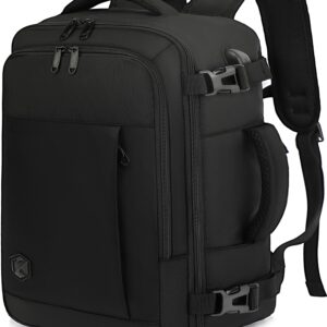 VANKEV für Ryanair Handgepäck 40x20x25 Laptop Rucksack Reiserucksack Klein Handgepäck Tasche Rucksack 14 Zoll Laptop Backpack für Herren Damen Schwarz