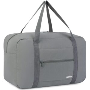 Ryanair Handgepäck 40x30x20, 40x20x25 Handgepäck Tasche für Flugzeug Reisetasche Klein Faltbare Sporttasche Weekender Koffer für Herren und Damen von WANDF(Grau 20L)