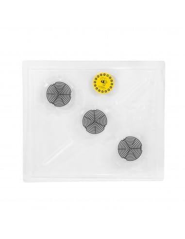 LYSON Klima-Abdeckung für Bienenbeute Dadant 5 St Transparenter Dadant Innendeckel mit ein Stock-Thermometer zum Aufkleben mitgeliefert, 3 Löchern und 3 Spinnensieben für 5 St. Bienenbeute Bienenstock