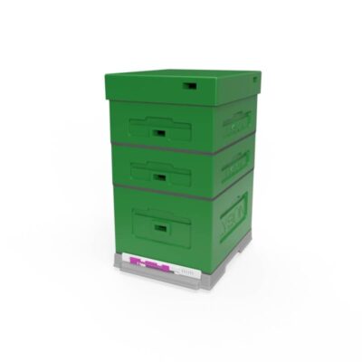 LYSON Bienenbeute Styropor Dadantbeute Dadant Blatt Beute OPTIMA Bienenstock-Set mit niedrigem Varroa-Kunststoffboden (DUNKELGRÜN) für die Selbstmontage (Passende Rahmen:47×43,5x30cm;47×43,5x15,9cm)