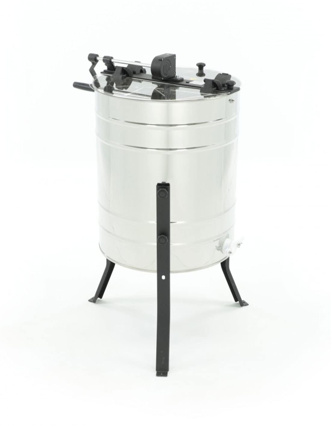 LYSON 4-Waben Honigschleuder Diagonalschleuder Ø500 Manuelle Honeyextractor Tangentialschleuder mit Handantrieb für 4 Rähmchen DNM, LN, Zander Edelstahl Imkerei Bienenzüchter Zubehör BASIC LINE
