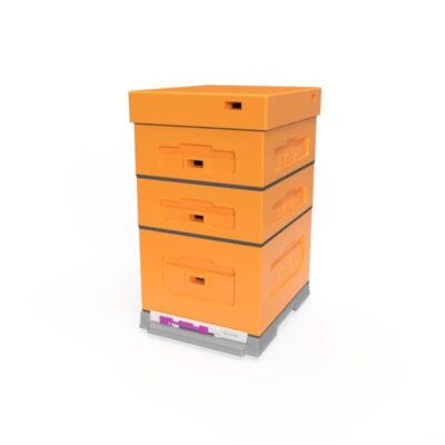 LYSON Bienenbeute Styropor Dadantbeute Dadant Blatt Beute OPTIMA Bienenstock-Set mit niedrigem Varroa-Kunststoffboden (ORANGE) für die Selbstmontage (Passende Rahmen:47×43,5x30cm;47×43,5x15,9cm)