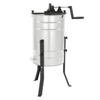 LYSON 2-Waben Honigschleuder Diagonalschleuder Ø400 Manuelle Honeyextractor Tangentialschleuder mit Handantrieb für 2 Rähmchen D, LN, WL, AP Universal Edelstahl Imkerei Bienenzüchter BASIC LINE