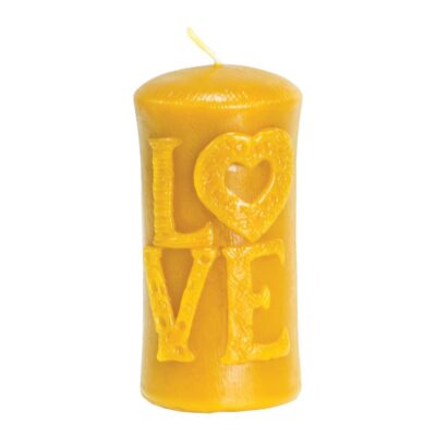 LYSON Kerzengießform Silikonform Walze Zylinder mit dem Aufschrift LOVE 10,5 cm hoch Silikon Kerzenform für Sojawachs, Bienenwachs, Gips, Seifer, Aromatherapie Kerzenherstellung Bienenwachskerzen