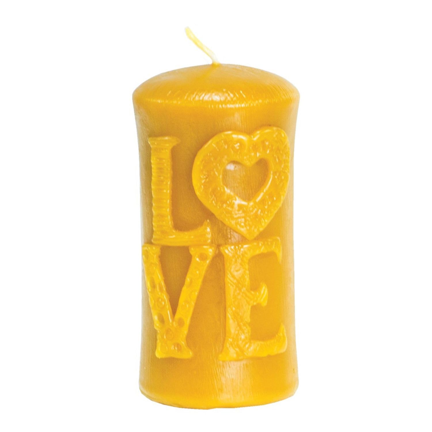 LYSON Kerzengießform Silikonform Walze Zylinder mit dem Aufschrift LOVE 10,5 cm hoch Silikon Kerzenform für Sojawachs, Bienenwachs, Gips, Seifer, Aromatherapie Kerzenherstellung Bienenwachskerzen