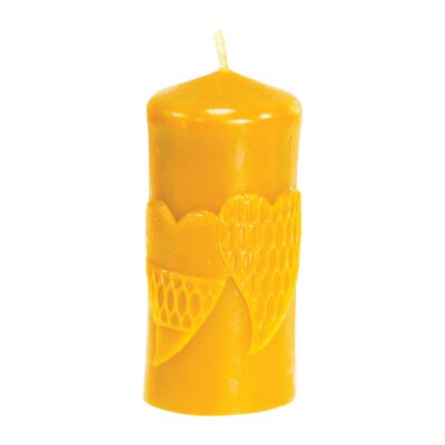 LYSON Kerzengießform Silikonform Walze Zylinder mit Herzmotiv mit Wabenmuster 11 cm hoch Deko Kerzenform für Sojawachs Bienenwachs Gips, Seifer, Aromatherapie Kerzenherstellung Bienenwachskerzen