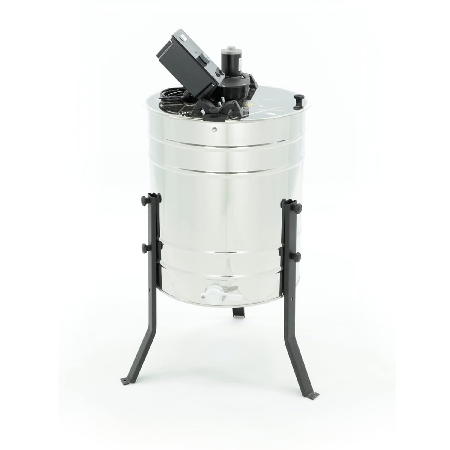 LYSON 4-Waben Honigschleuder Diagonalschleuder Ø500 mit elektrischem Antrieb Honeyextractor Tangentialschleuder für 4 Rähmchen DNM, LN, Zander Edelstahl Imkerei Bienenzüchter Zubehör BASIC LINE