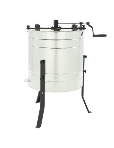 LYSON 4-Waben Honigschleuder Diagonalschleuder Ø600 Manuelle Honeyextractor Tangentialschleuder mit Handantrieb für 4 Rähmchen Universal Edelstahl Imkerei Bienenzüchter Zubehör BASIC LINE