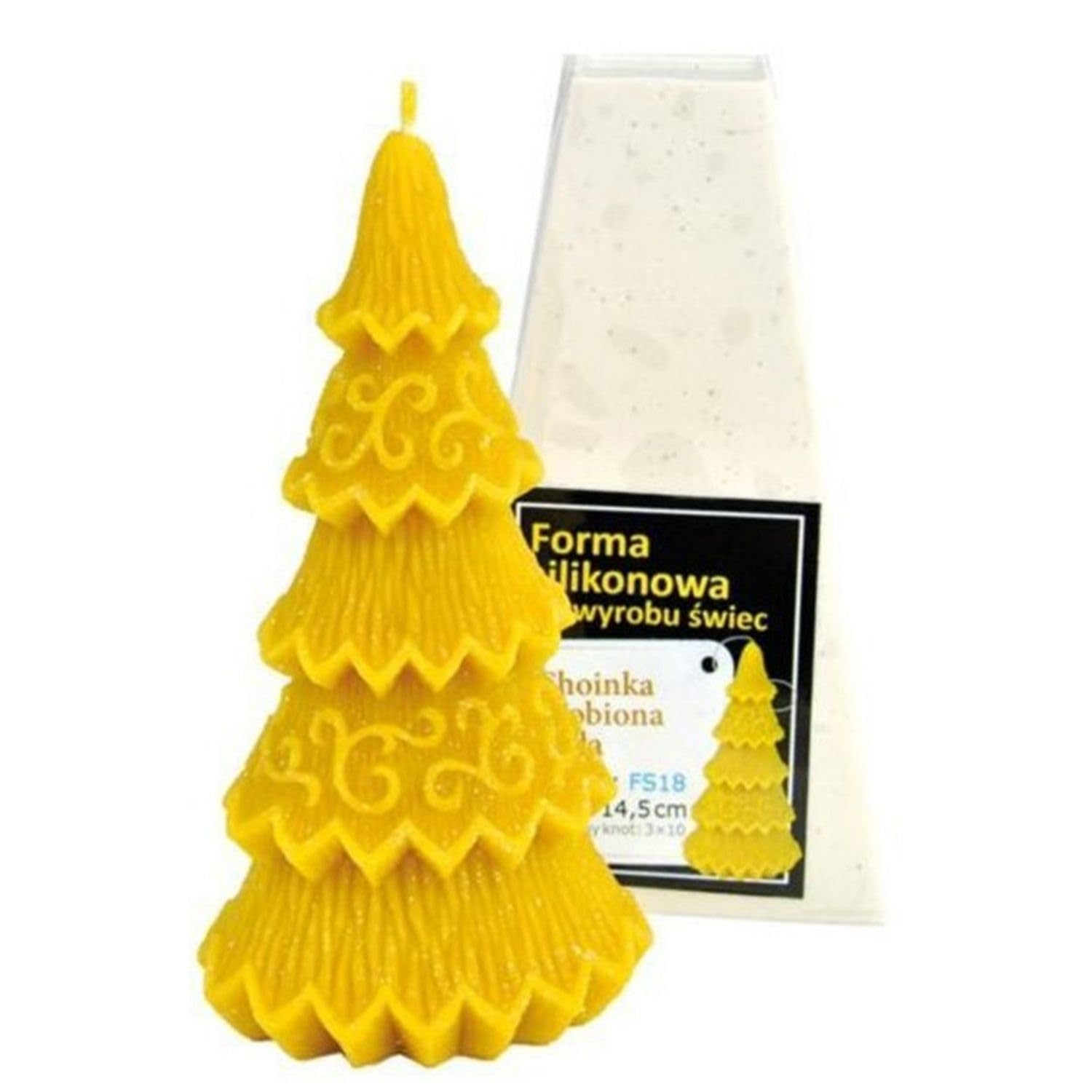 LYSON Kerzengießform Silikonform Der geschmückte Weihnachtsbaumklein Höhe 14,5 cm Silikon Kerzenform für Sojawachs Bienenwachs Gips Seifer Kerzenherstellung Bienenwachskerzen Geschenkidee