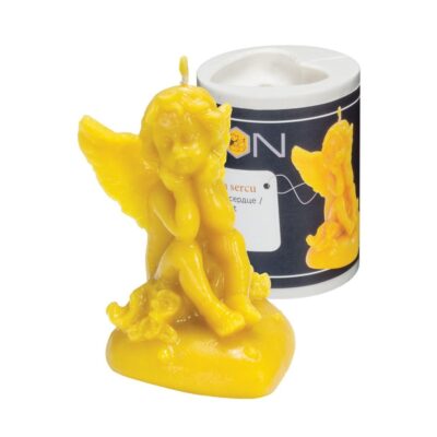 LYSON Kerzengießform Silikonform Engel auf einem Herzen Höhe 10 cm Silikon Kerzenform für Sojawachs Bienenwachs Gips Seifer Aromatherapie Kerzenherstellung Bienenwachskerzen Geschenkidee