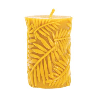 LYSON Kerzengießform Silikonform Walze Zylinder mit Blättern 8,5 cm hoch Silikon Kerzenform für Sojawachs, Bienenwachs, Gips, Seifer Aromatherapie Kerzenherstellung Bienenwachskerzen Geschenkidee
