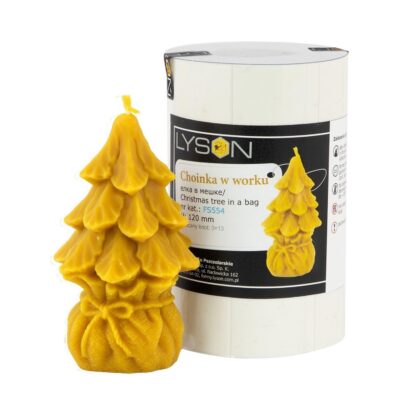 LYSON Kerzengießform Silikonform Weihnachtsbaum in einem Sack Höhe 13,5 cm Silikon Kerzenform für Sojawachs Bienenwachs Gips Seifer Aromatherapie Kerzenherstellung Bienenwachskerzen Geschenkidee