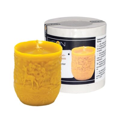 LYSON Kerzengießform Silikonform Kerze mit einer Winterlandschaft Höhe 10 cm Silikon Kerzenform für Sojawachs Bienenwachs Gips Seifer Aromatherapie Kerzenherstellung Bienenwachskerzen Geschenkidee