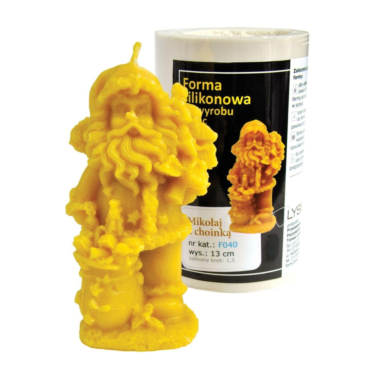 LYSON Kerzengießform Silikonform Der Weihnachtsmann mit einem Weihnachtsbaum Silikonkerzenform Gießform Aromatherapie Kerzen 3D Kerzenherstellung Bienenwachskerzen gGeschenkidee selbstgemachte Kerzen