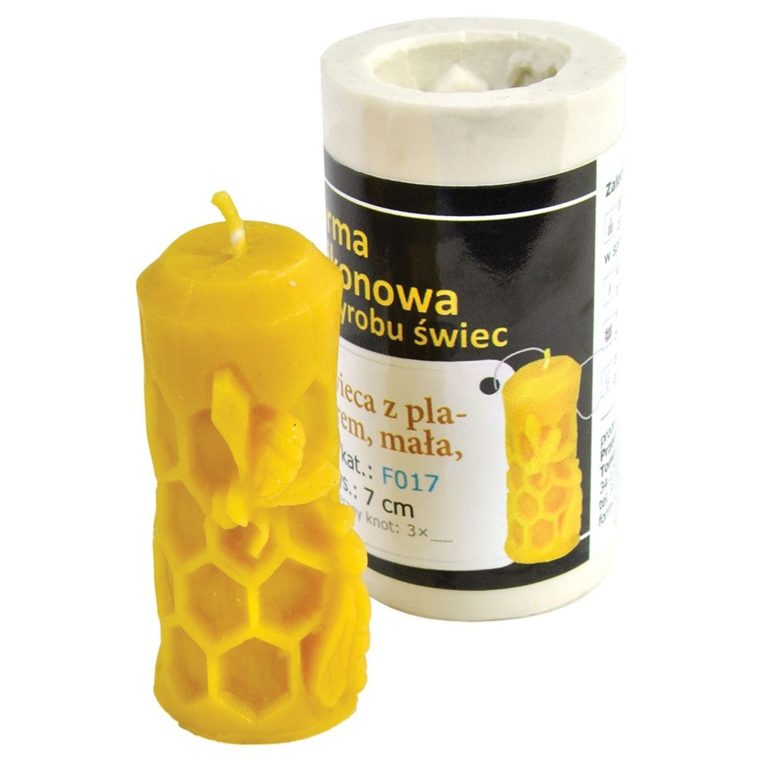 LYSON Kerzengießform Silikonform Kerze mit einer Honigwabe Höhe 8,2 cm Silikon Kerzenform für Sojawachs Bienenwachs Gips Seifer Aromatherapie Kerzenherstellung Bienenwachskerzen Geschenkidee